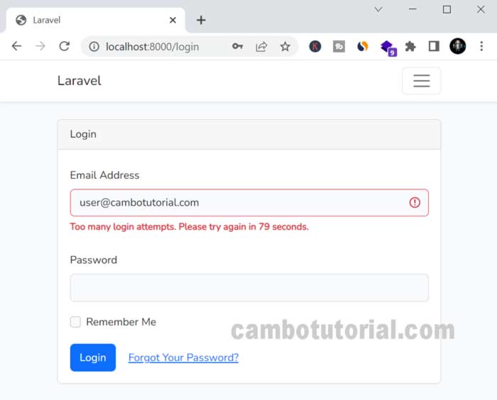 Laravel-9-attempt-logged-in-restrick-limited
