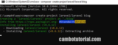 install laravel 9 command composer