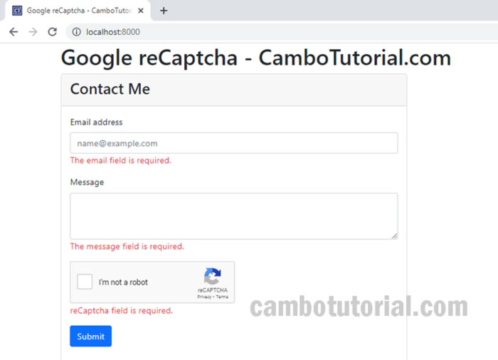 laravel-9-add-google-recaptcha-v2-form-submit