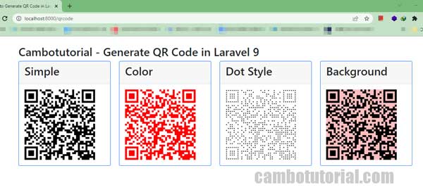 laravel 9 qr code generator cambotutorial