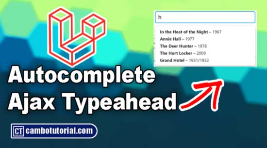 Autocomplete Search Ajax Typeahead from Database in Laravel