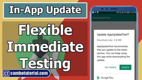 Android - In-App Updates API Flexible and Immediate Show Update Available Dialog Inside App