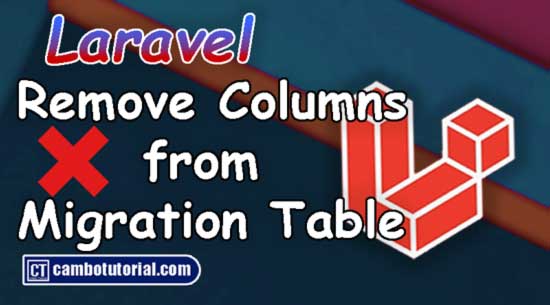 How to Remove Column from Existing Table in Laravel Migration?